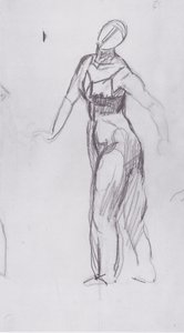 Woman Walking to the Left by Ferdinand Hodler